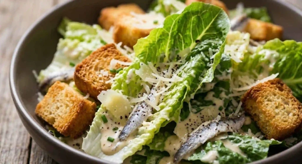 Caesar salad close-up