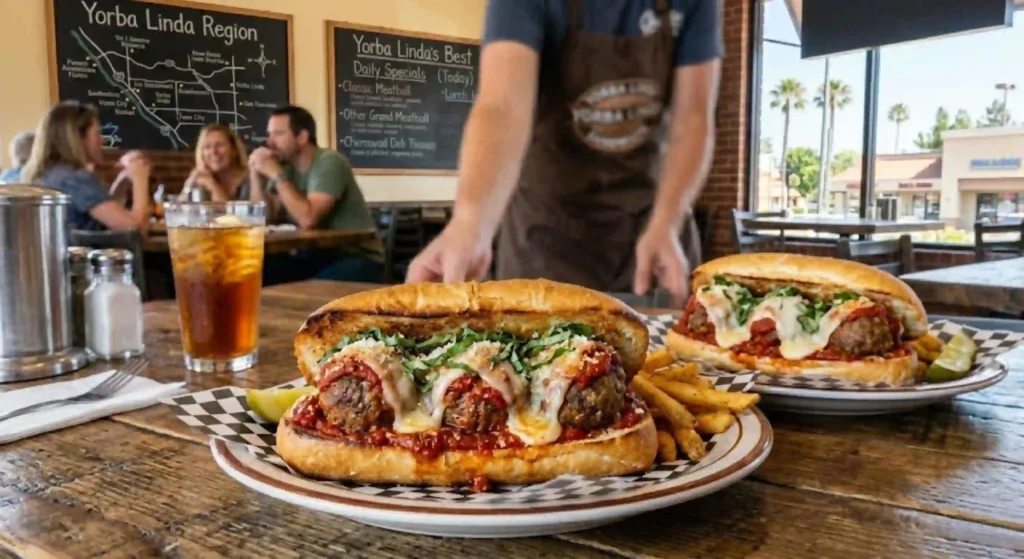 Meatball sub served fresh in Yorba Linda sandwich shop